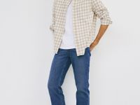 Базовые прямые джинсы, Синий