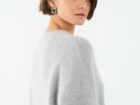 Джемпер из пряжи с ангорой, Серый