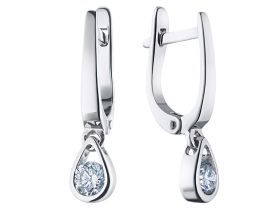 Серьги из белого золота с бриллиантами э4001сг07120600
