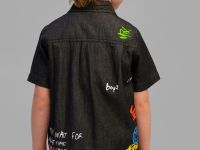 Сорочка текстильная джинсовая для мальчиков