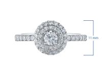 Кольцо из белого золота с бриллиантами э0901кц08184800