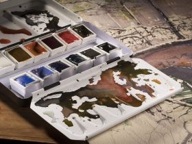 Набор акварели Talens "Rembrandt" Город 12 цв в металической коробке