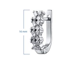 Серьги из белого золота с бриллиантами э4001сг08169500