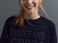 Футболка оверсайз с принтом для девочек, Черный