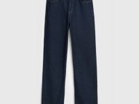 Прямые джинсы с высокой посадкой, Синий