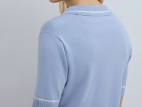 Джемпер-поло с коротким рукавом, Голубой