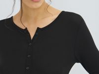Боди с длинным рукавом, Черный