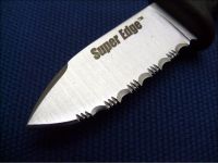 Нож с фиксированным клинком Cold Steel Super Edge, сталь AUS-8A, рукоять Kray-Ex, черный