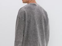 Свитшот из фактурной ткани, Серый