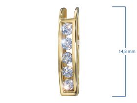 Подвеска из желтого золота с бриллиантами э0301пд02183900