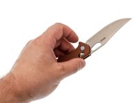 Складной нож SRM Retreiver 9203-MN2, сталь 140Cr, рукоять коричневая микарта