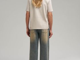 Удлиненная футболка прямого кроя