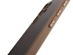 Чехол Pitaka PIN Button для Galaxy S25 Ultra кевлар коричневый