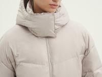 Пуховик с воротником-стойкой