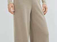 Прямые трикотажные брюки, Коричневый