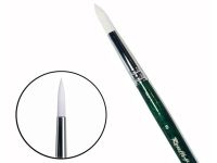 Кисть синтетика №7 круглая жемчужная Roubloff "1Р1G" длинная ручка