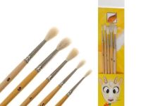 Набор кистей Коза Альбатрос "Козочка" 5 шт, в блистере