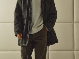 Удлинённая утеплённая парка с капюшоном, Зеленый