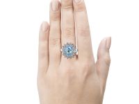 Кольцо из белого золота с топазом э4771кц03210405