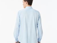 Рубашка унисекс Lacoste Unisex в полоску с вышивкой под крокодила