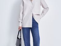 Рубашка свободного силуэта в полоску