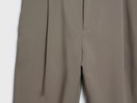 Широкие брюки со складками, Бежевый