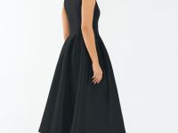 Платье с расклёшенной юбкой, Черный