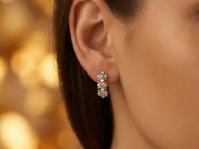 Серьги из комбинированного золота э4812сг09210303