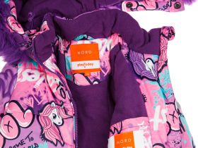 Комплект текстильный с полиуретановым покрытием для девочек: куртка, полукомбинезон