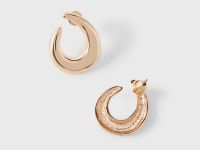 Золотистые серьги-петли Глория Джинс