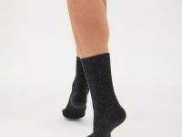 Носки Жанет, бордо/черные