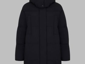 Удлиненный пуховик с натуральным пухом