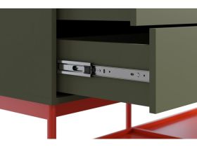 Комод Изи 158x91 Оливковый/Оранжевый