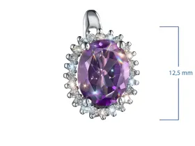 Серьги из белого золота с аметистами э4756сг05210412