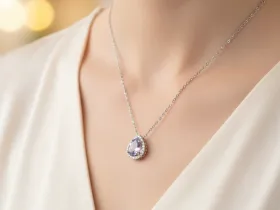 Подвеска из белого золота с танзанитом э4760пд10210406