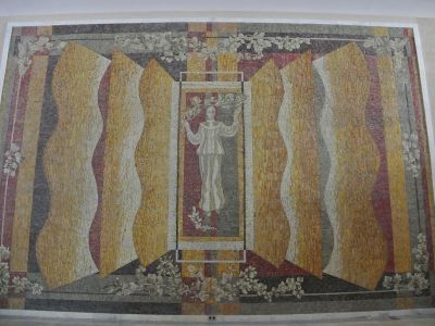 "Гостеприимная Россия" мозаичное панно в фойе Концертного зала Олимпийской деревни