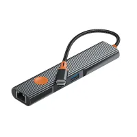 Адаптер WIWU Travel 5 в 1 Type-C на USB 3.0х2/Type-C/RJ45/HDMI (WI-HB8005) (Grey)