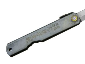 Нож складной Higonokami Reverse Tanto, сталь AoGami, рукоять нержавеющая сталь, серый