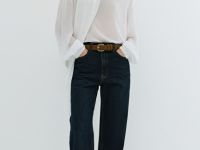 Широкие джинсы Wide leg с высокой посадкой, Синий