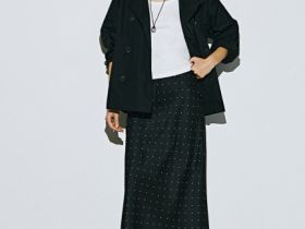 Сатиновая юбка миди А-силуэта, Серый