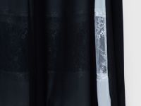 Шифоновое платье А-силуэта с кружевом, Черный