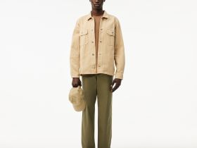 Мужская хлопковая футболка Lacoste с коротким рукавом