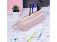 Пенал-косметичка 1 отделение, 1 карман Berlingo "Polo pink" 215*80*60 мм, полиэстер