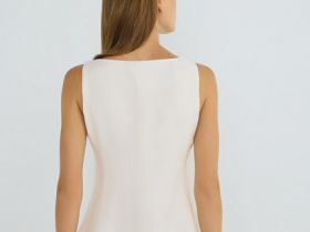 Топ с баской, Бежевый