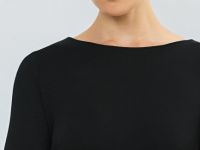 Трикотажное платье со сборками, Черный