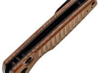 Складной нож Kizer Parakeet, сталь Nitro-V, рукоять коричневая микарта