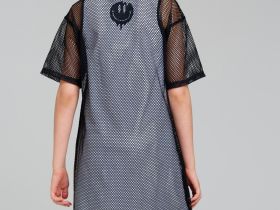 Комплект трикотажный для девочек: платье-футболка, туника