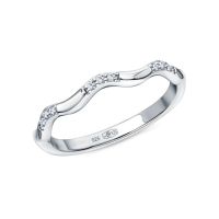 Серебряное кольцо с бриллиантами выращенными