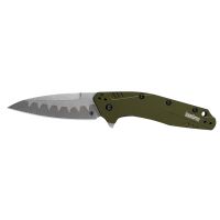 Полуавтоматический складной нож Kershaw Dividend, сталь композит CPM D2/N690, рукоять алюминий, олива