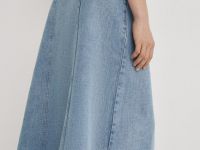 Джинсовая макси-юбка, Голубой